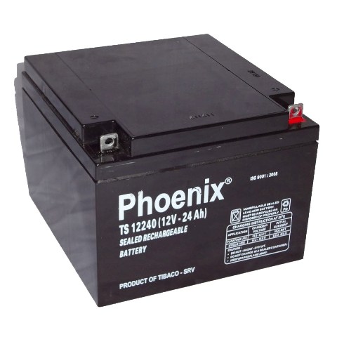 Bình ắc quy kín khí (AGM VRLA) Phoenix 12V-24Ah (TS12240W)